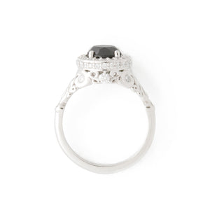 Paige's Black Diamond Platinum Engagement Ring