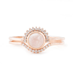 Shannon's Rose Quartz Diamond Engagement Ring