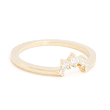 Load image into Gallery viewer, Gold Diamond Crown Stacking Ring