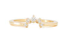 Load image into Gallery viewer, Gold Diamond Crown Stacking Ring